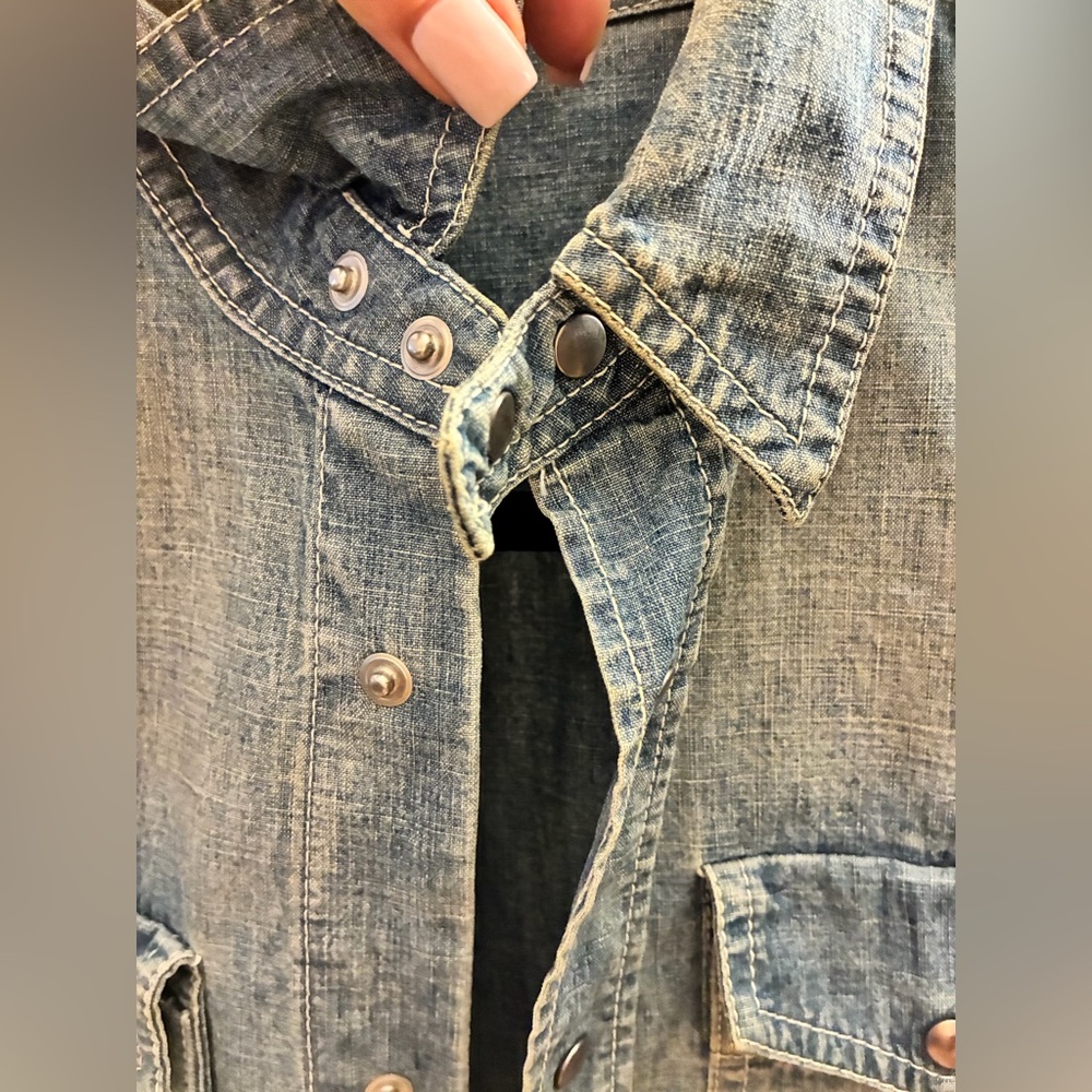 Vintage Sacai Luck Distressed Denim Belted Shirt Dress - Picture 13 of 16